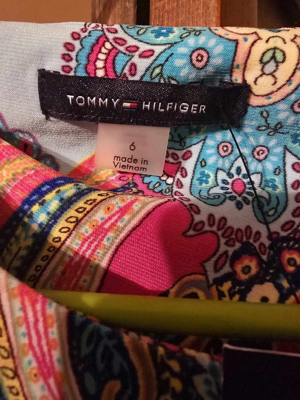 NWT Tommy Hilfiger Multicolor Paisley Long-Sleeve Shift Dress image 4